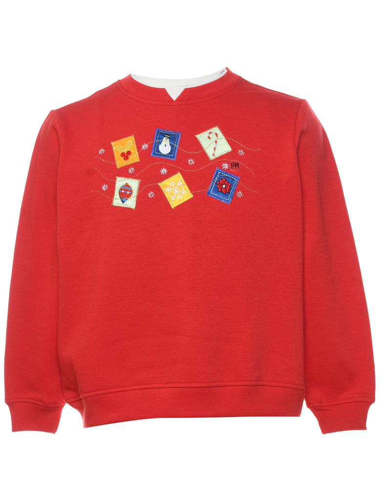 Snowman Christmas Sweatshirt - M