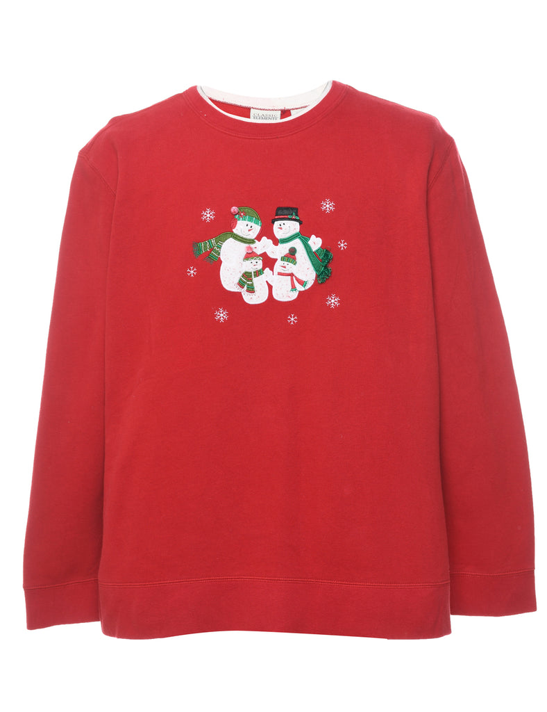 Snowman Christmas Sweatshirt - XL