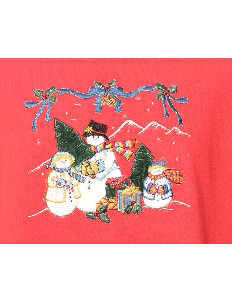 Snowman Christmas Sweatshirt - S