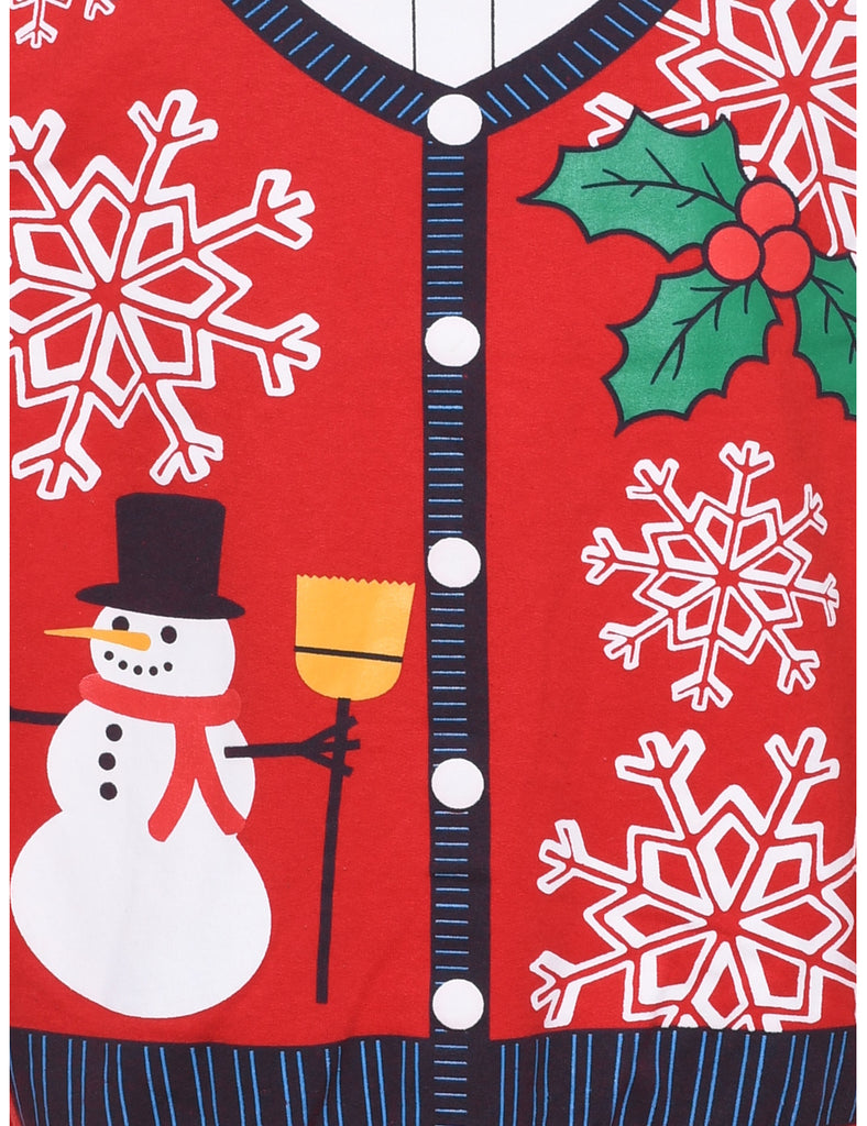 Snowman Christmas Sweatshirt - S