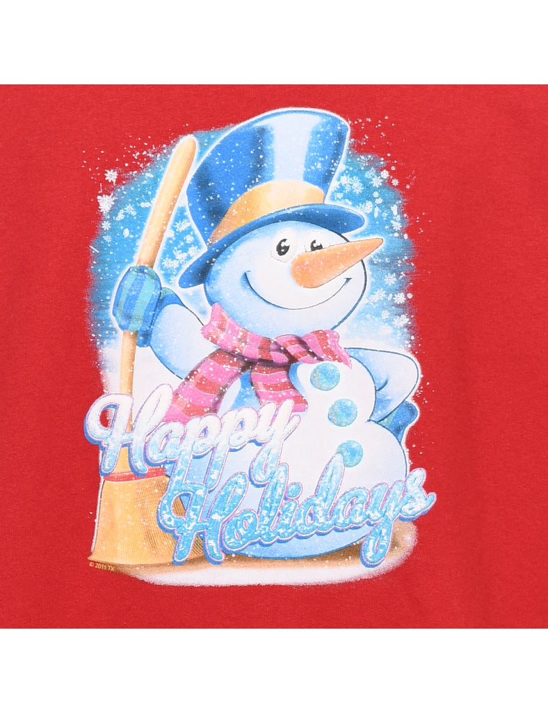 Snowman Christmas Sweatshirt - XL
