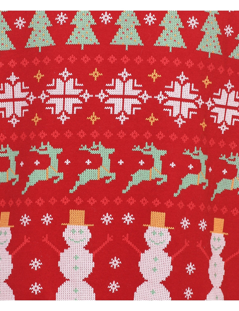 Snowman Christmas Sweatshirt - L