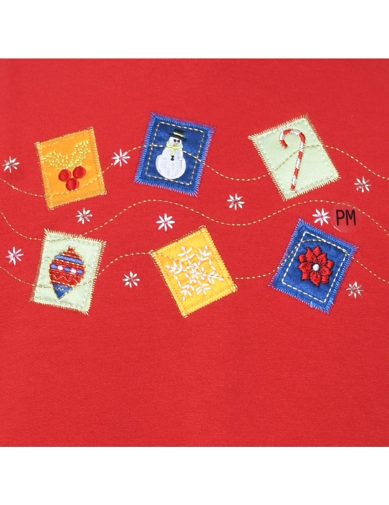 Snowman Christmas Sweatshirt - M