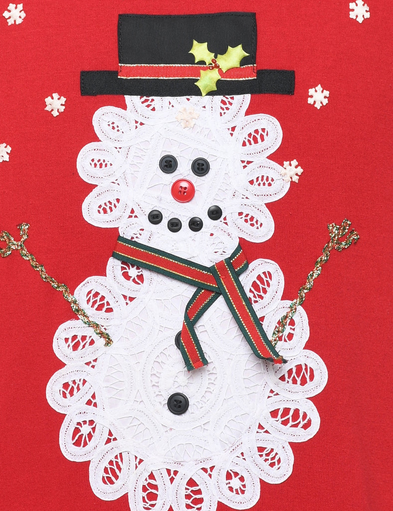 Snowman Christmas Sweatshirt - L
