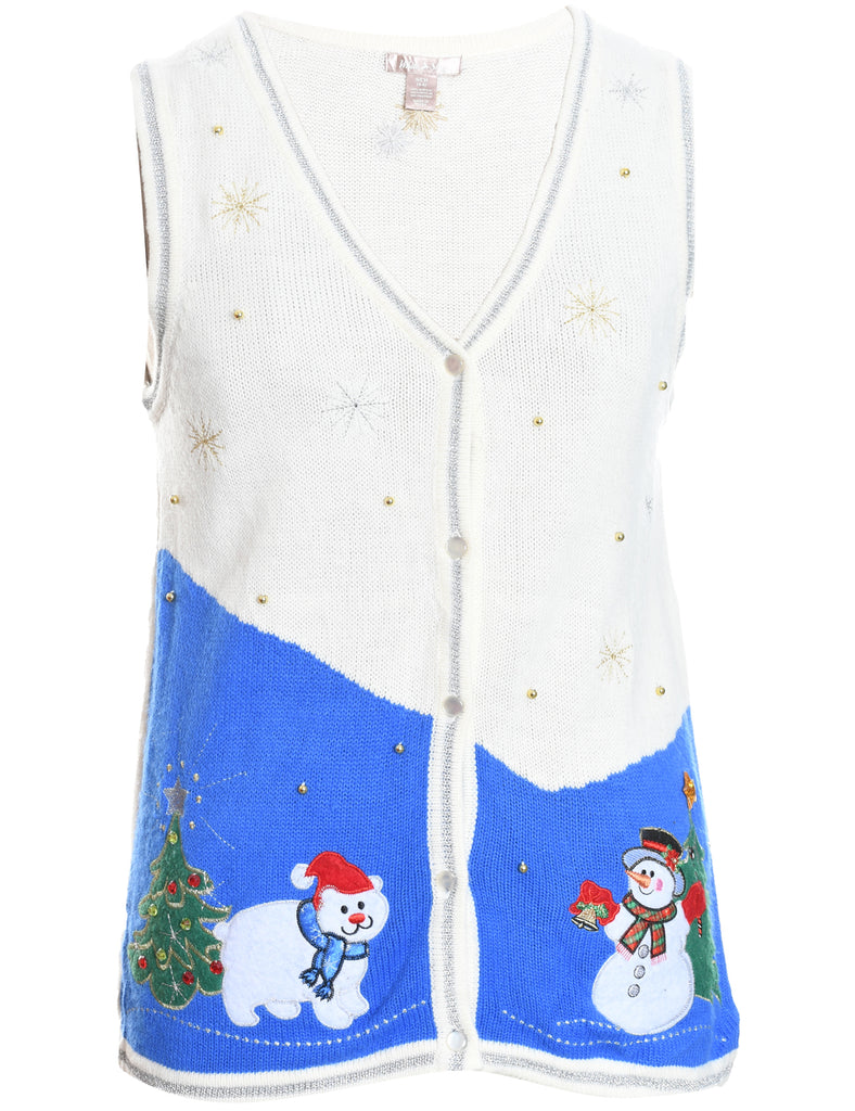 Snowman Christmas Vest - S