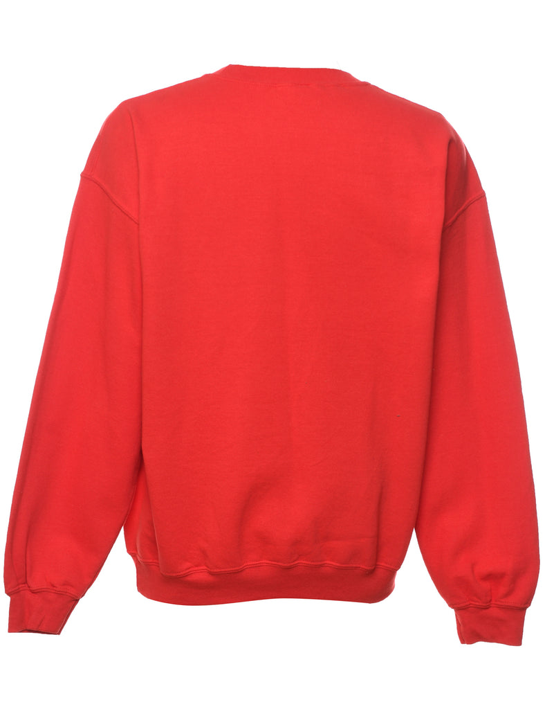 Snowman Design Christmas Sweatshirt - L