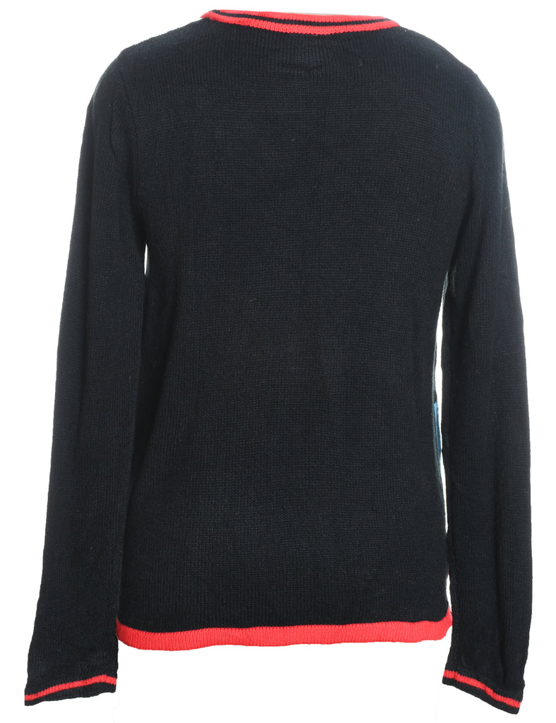 Snowman Design Multi-Colour Knit Christmas Jumper - S