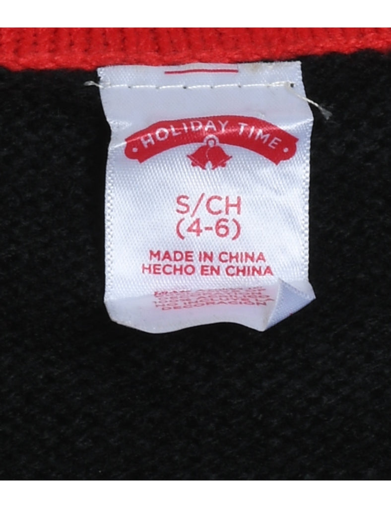 Snowman Design Multi-Colour Knit Christmas Jumper - S