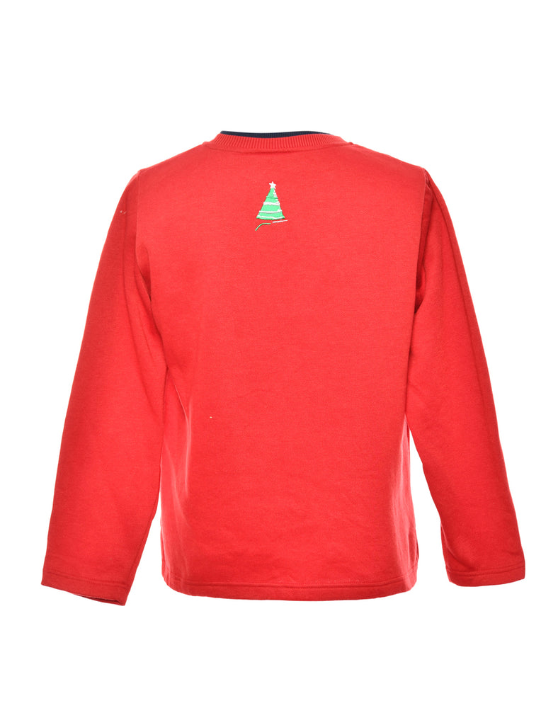 Snowman Red Christmas Sweatshirt - L