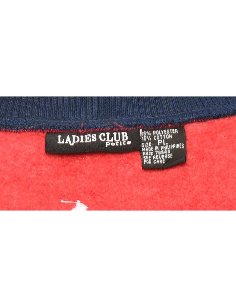 Snowman Red Christmas Sweatshirt - L