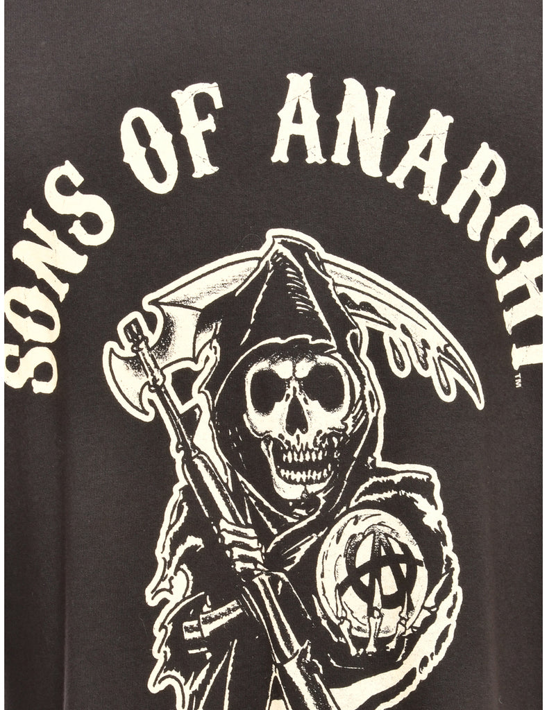 Son Of Anarchy Black Printed T-shirt - XL