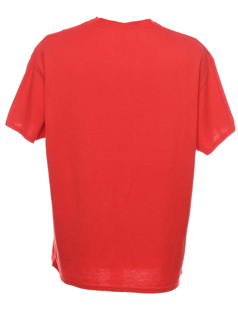 Spartan Red & White Printed T-shirt - XL