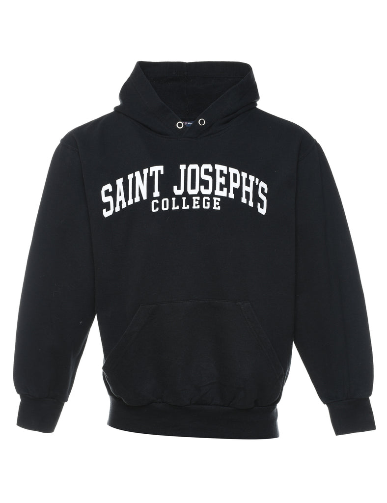 St. Joseph's College Black & White Printed Hoodie - M