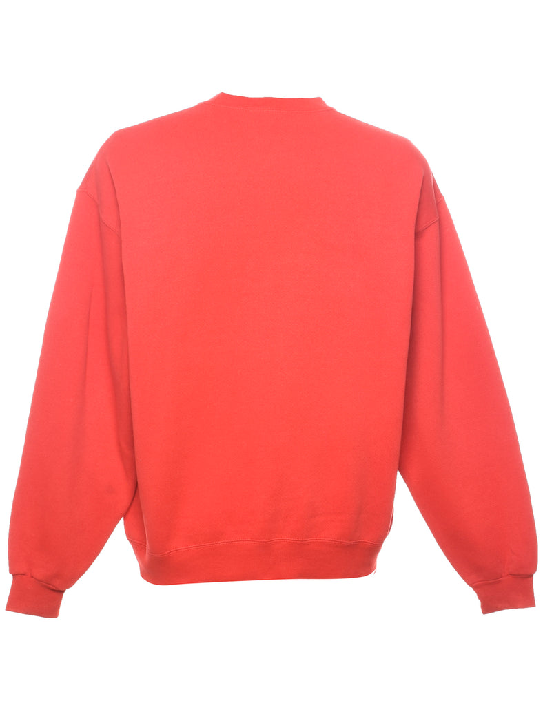 St.Raphael Embroidered Red Sweatshirt - L