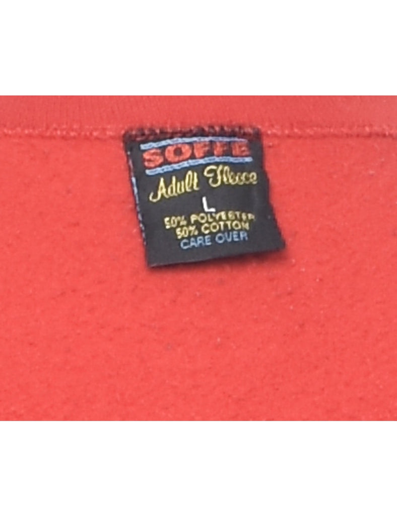 St.Raphael Embroidered Red Sweatshirt - L