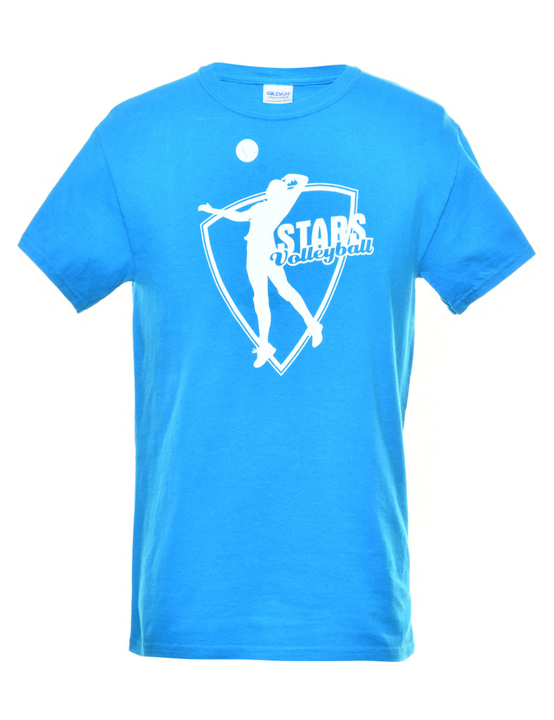 Stars Volleyball Printed T-shirt - S