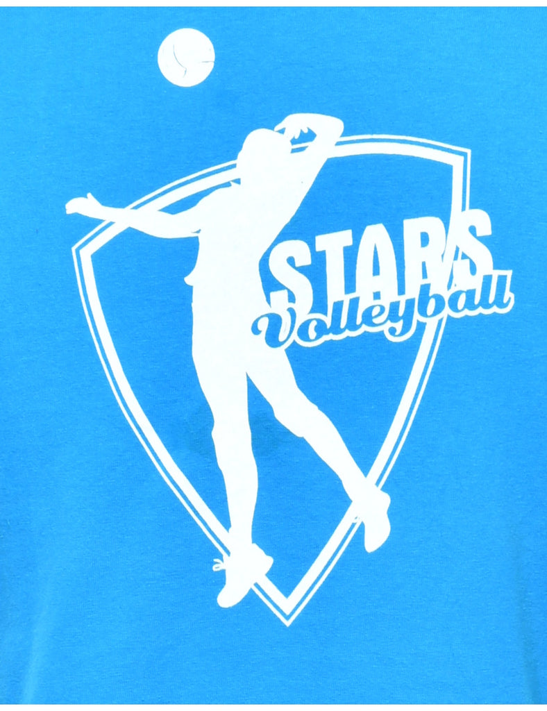 Stars Volleyball Printed T-shirt - S