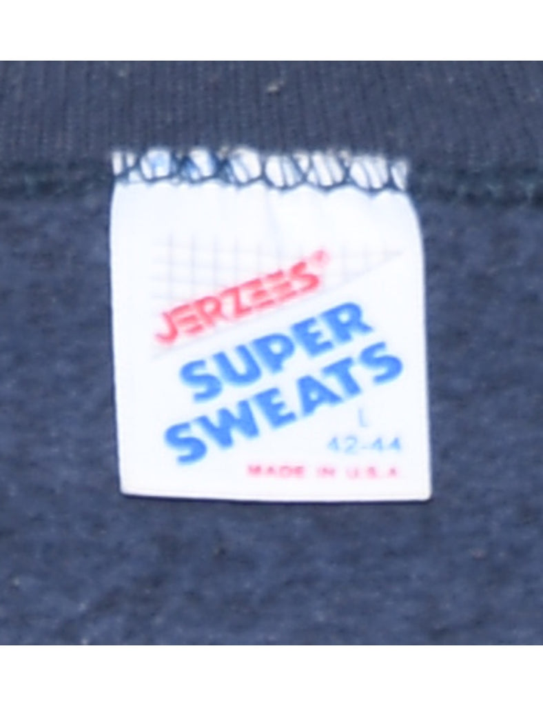 Still Water Navy Embroidered Sweatshirt - L