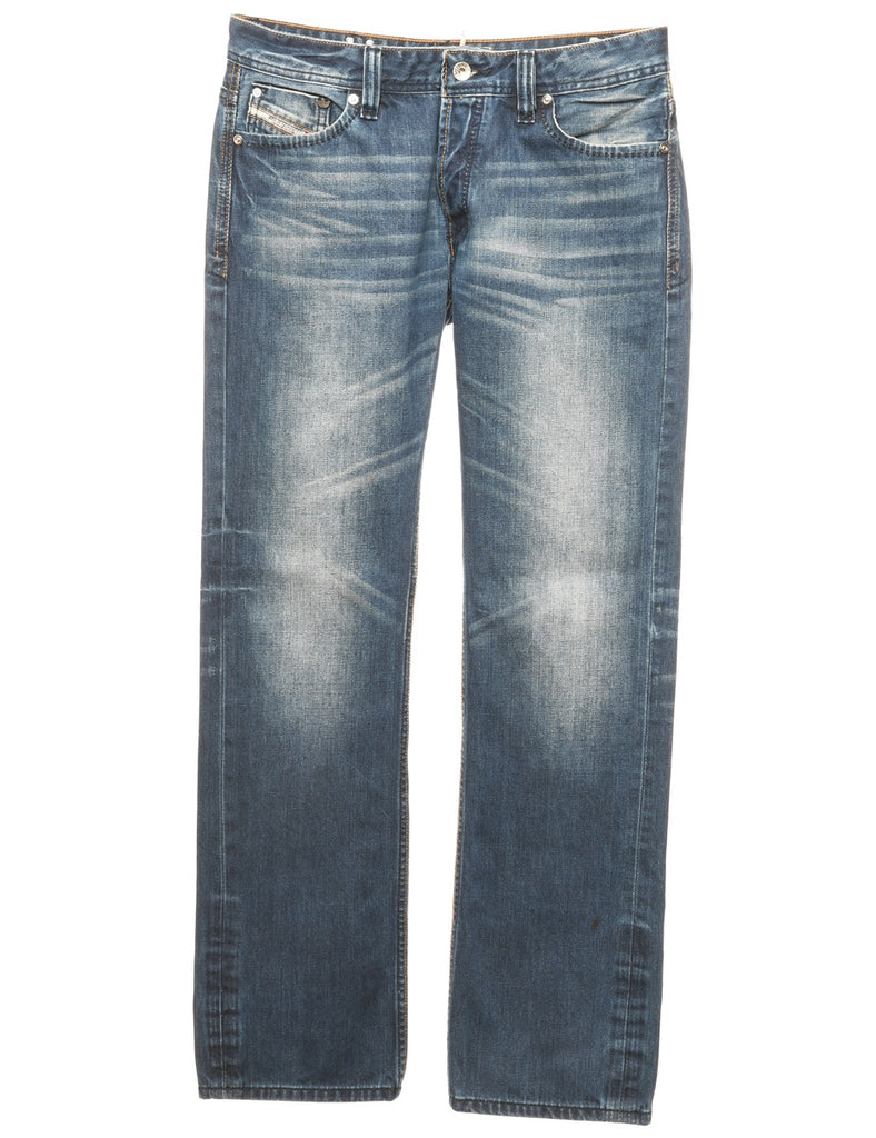 Stone Wash Straight Fit Jeans - W32 L32