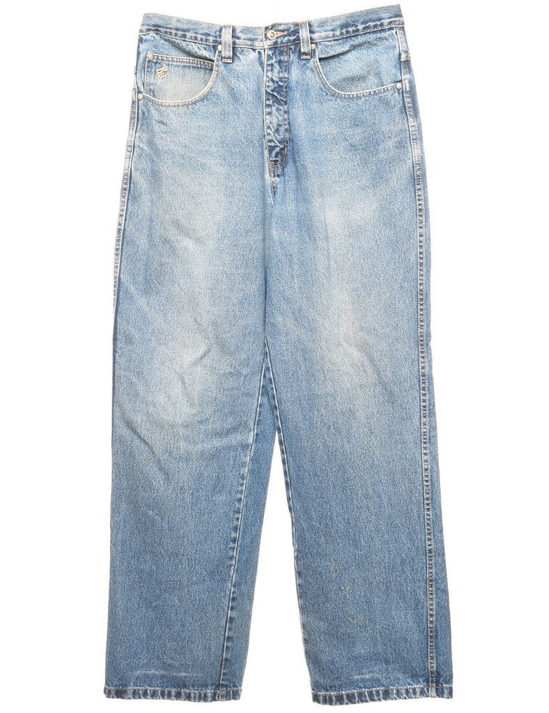 Stone Wash Straight Fit Jeans - W34 L34