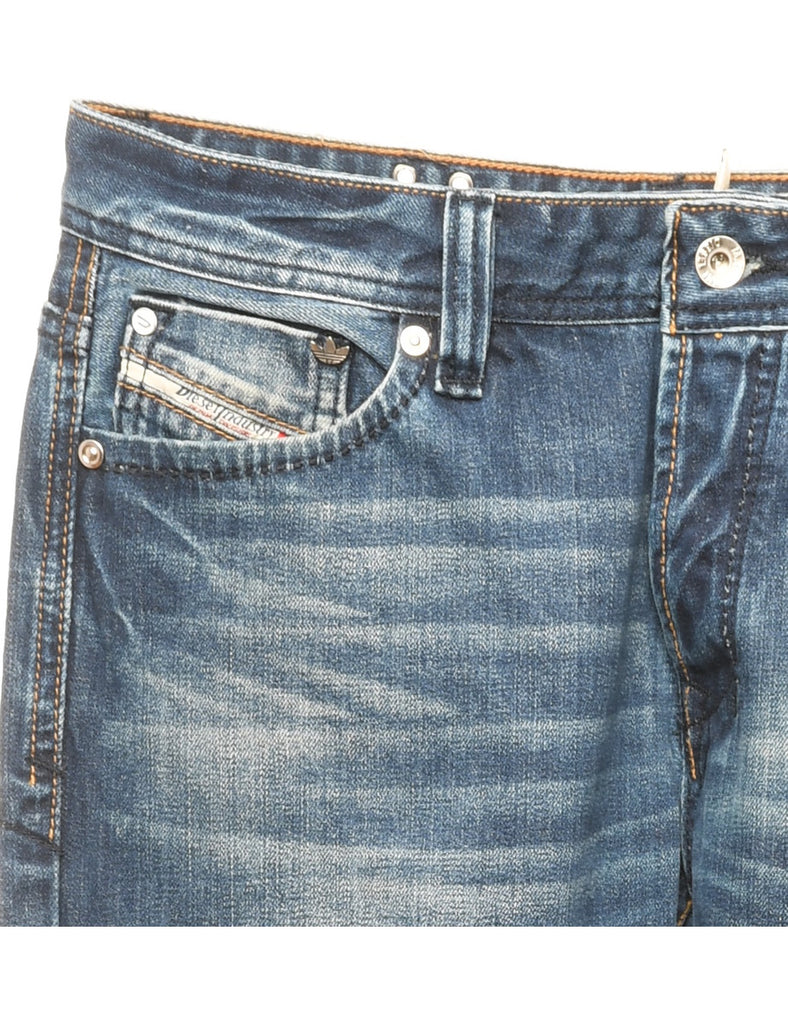 Stone Wash Straight Fit Jeans - W32 L32