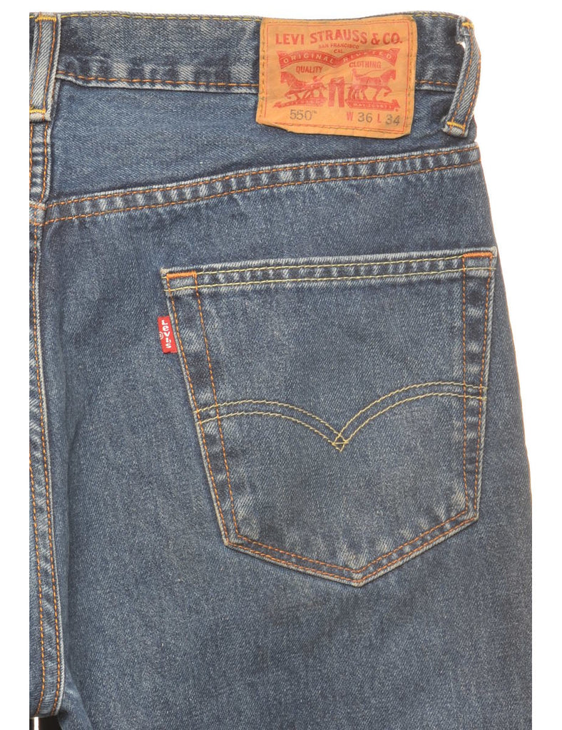 Straight-Leg Dark Wash Levis 550 Jeans - W35 L34