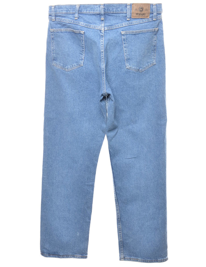 Straight- Leg Medium Wash Wrangler Jeans - W37 L32