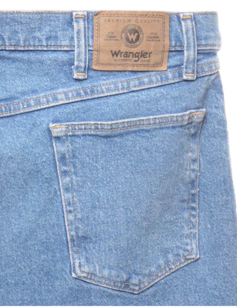 Straight- Leg Medium Wash Wrangler Jeans - W37 L32