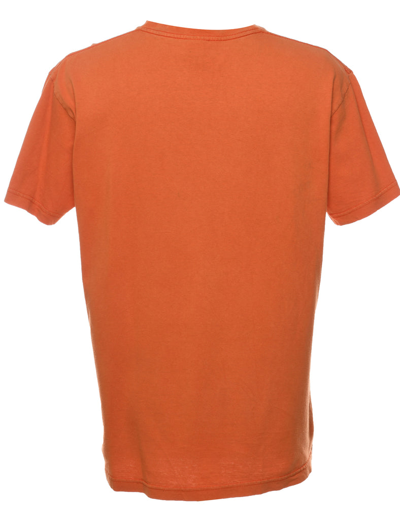 Stussy Orange & White Printed T-shirt - L