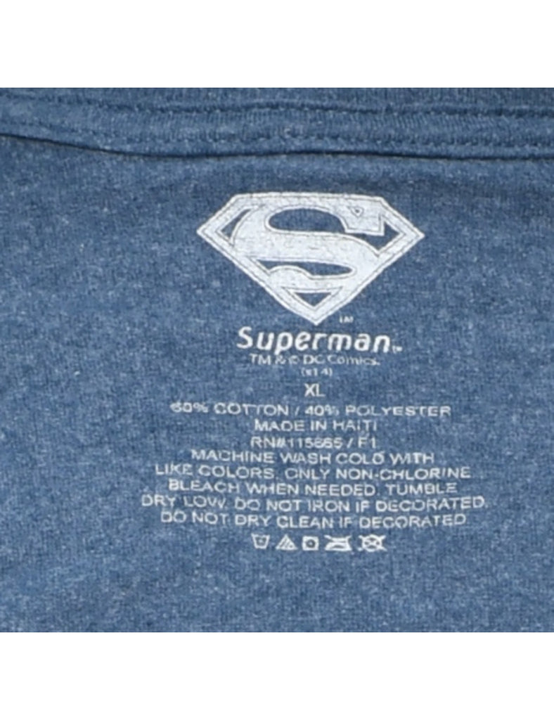 Superman Navy Classic Printed T-shirt - XL