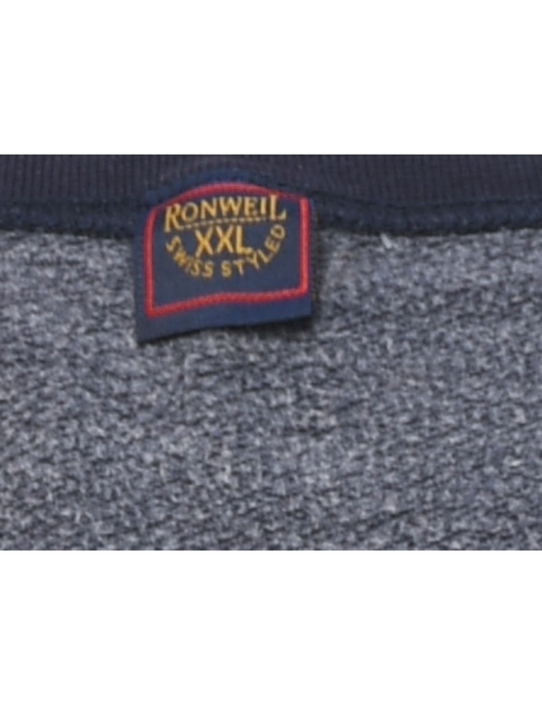 Switzerland Navy Embroidered Sweatshirt - XXL