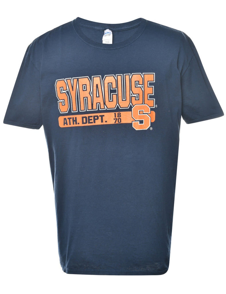 Syracuse Printed Navy T-shirt - XL