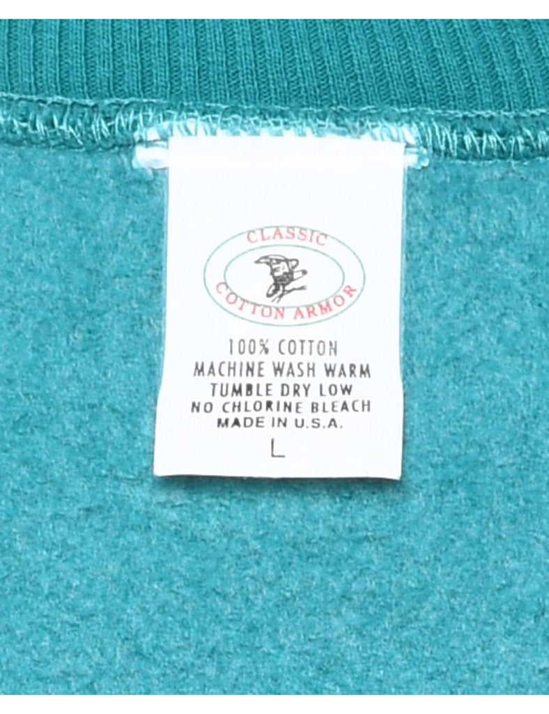 Teal Vegas Nevada Printed Sweatshirt - L