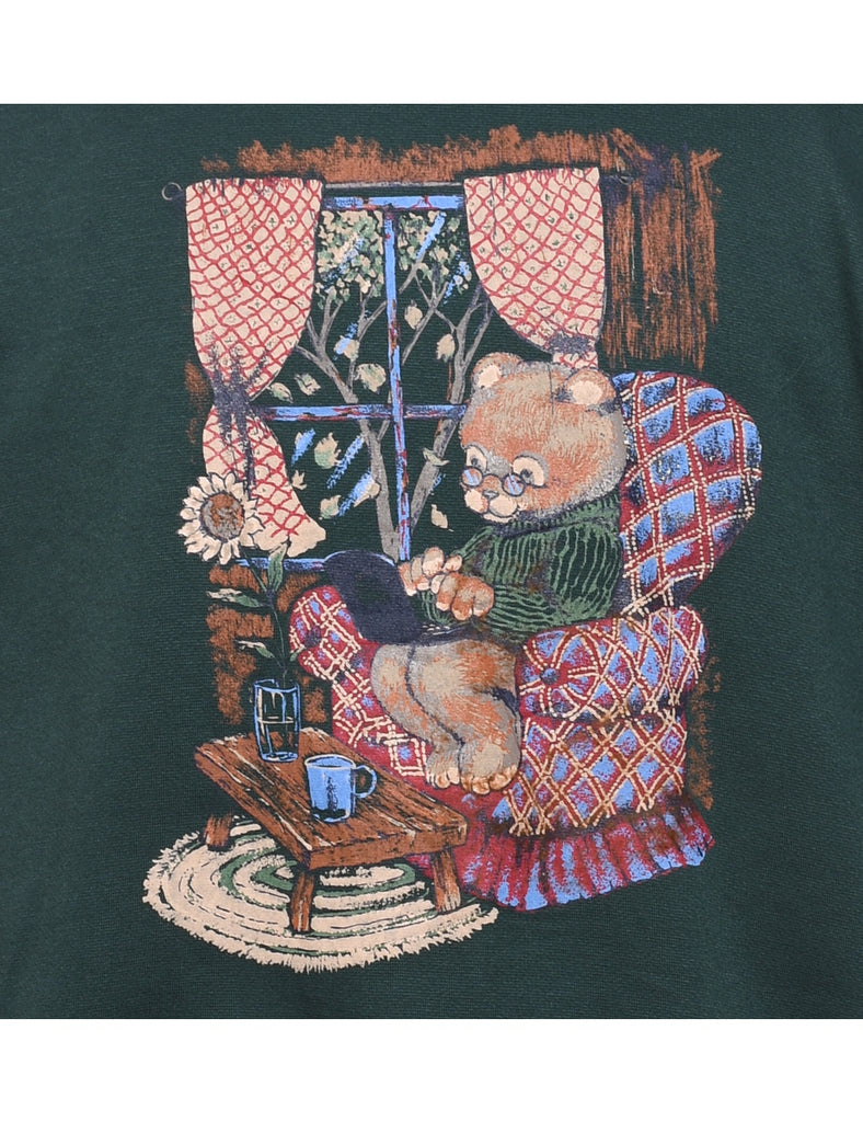Teddy Bear Design Sweatshirt - XL