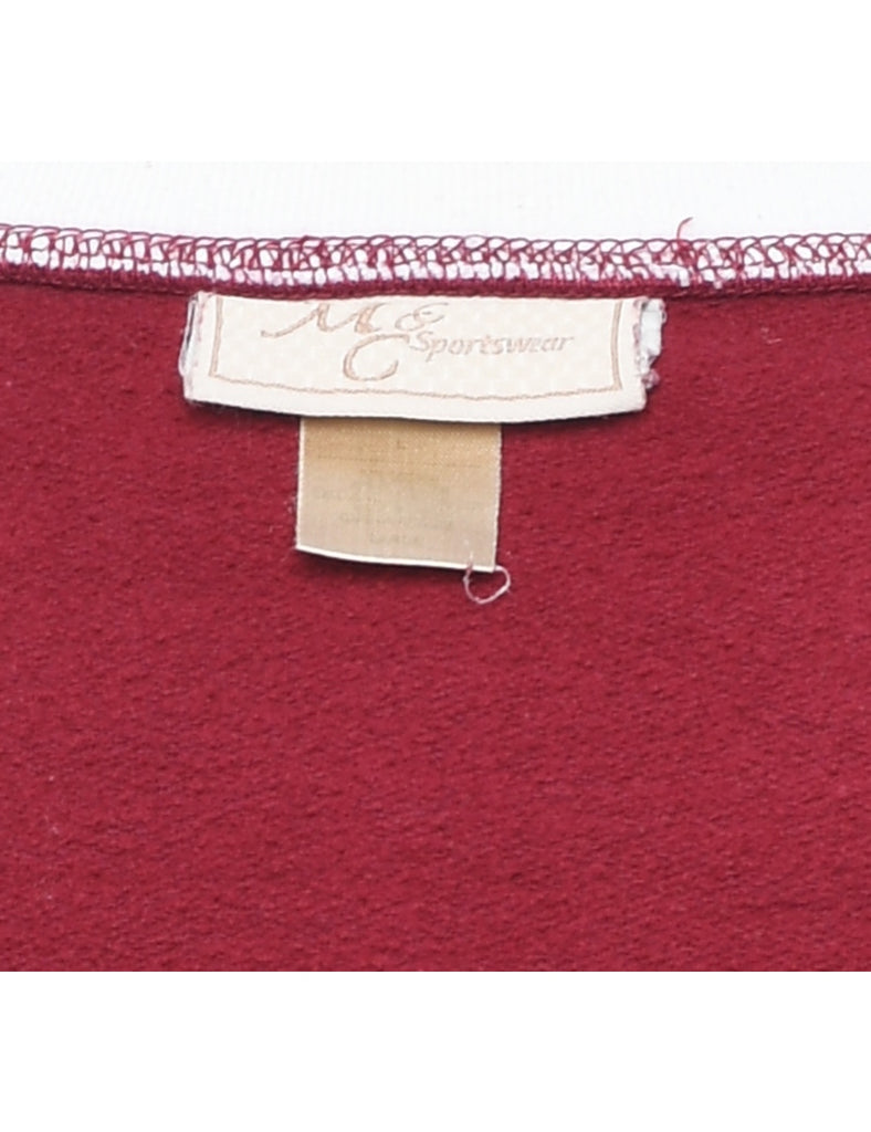 Teddy Bear Grandmas Love Maroon Sweatshirt - L