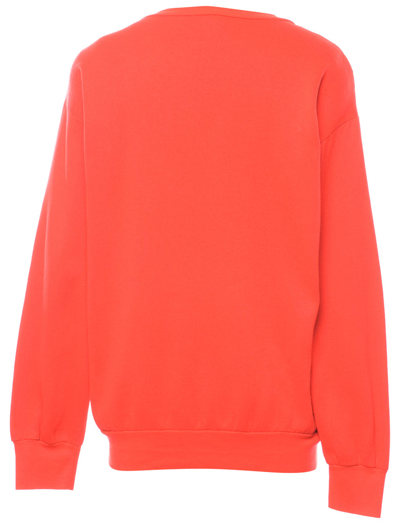 Teddy Bear Print Christmas Sweatshirt - L