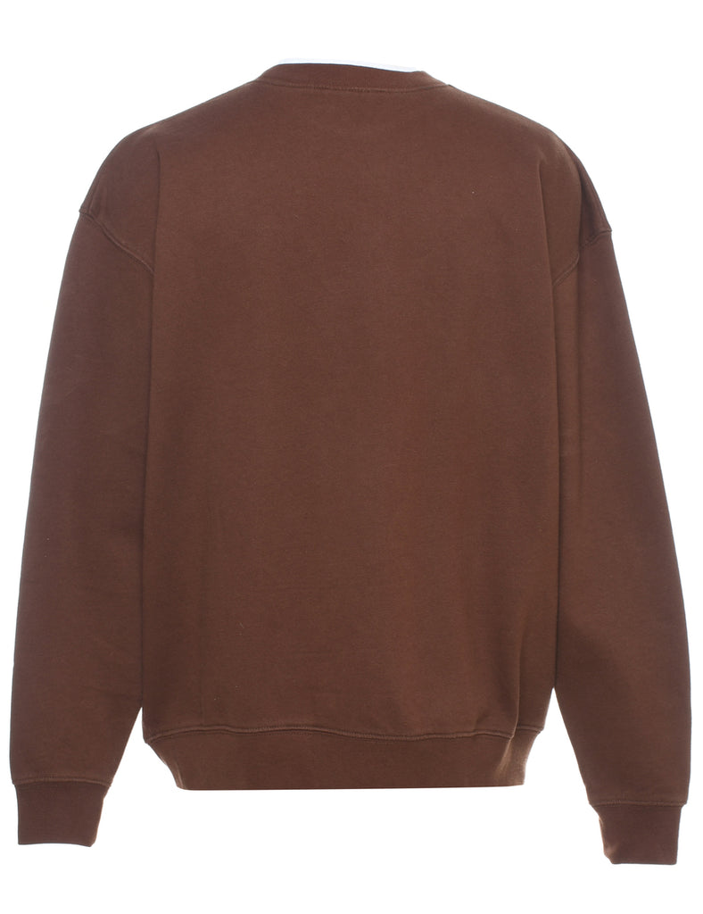 Teddy Bear Print Christmas Sweatshirt - L