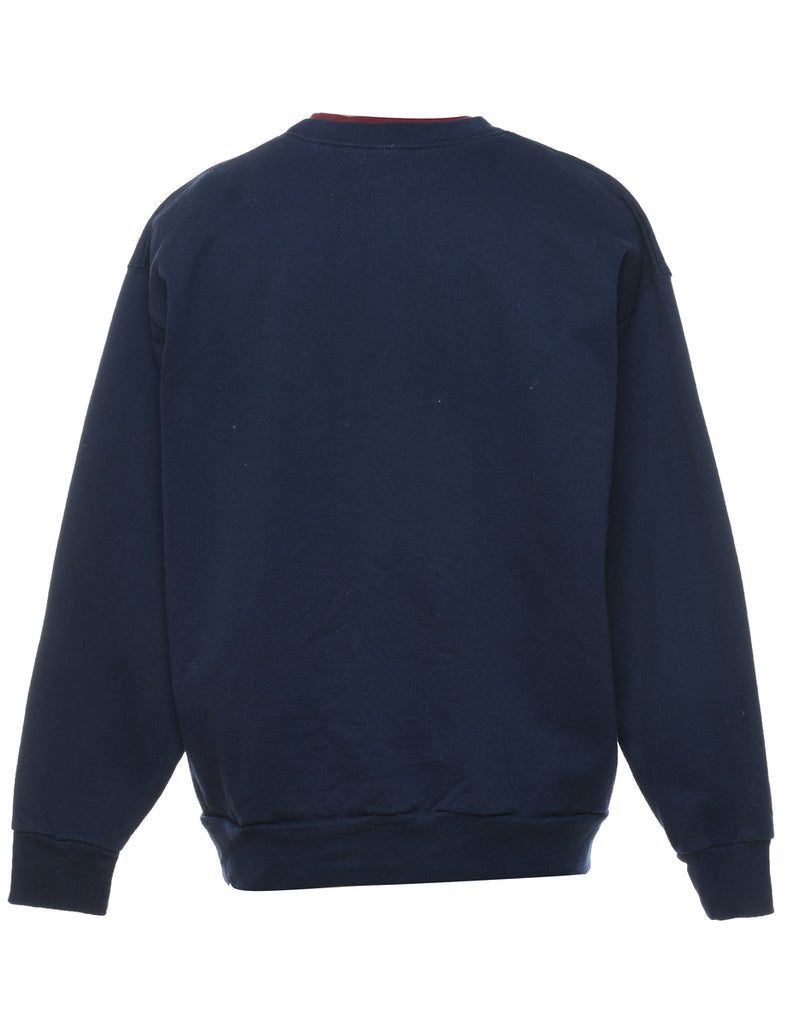 Teddy Bear Print Christmas Sweatshirt - L