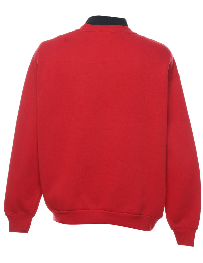 Teddy Bear Print Christmas Sweatshirt - L