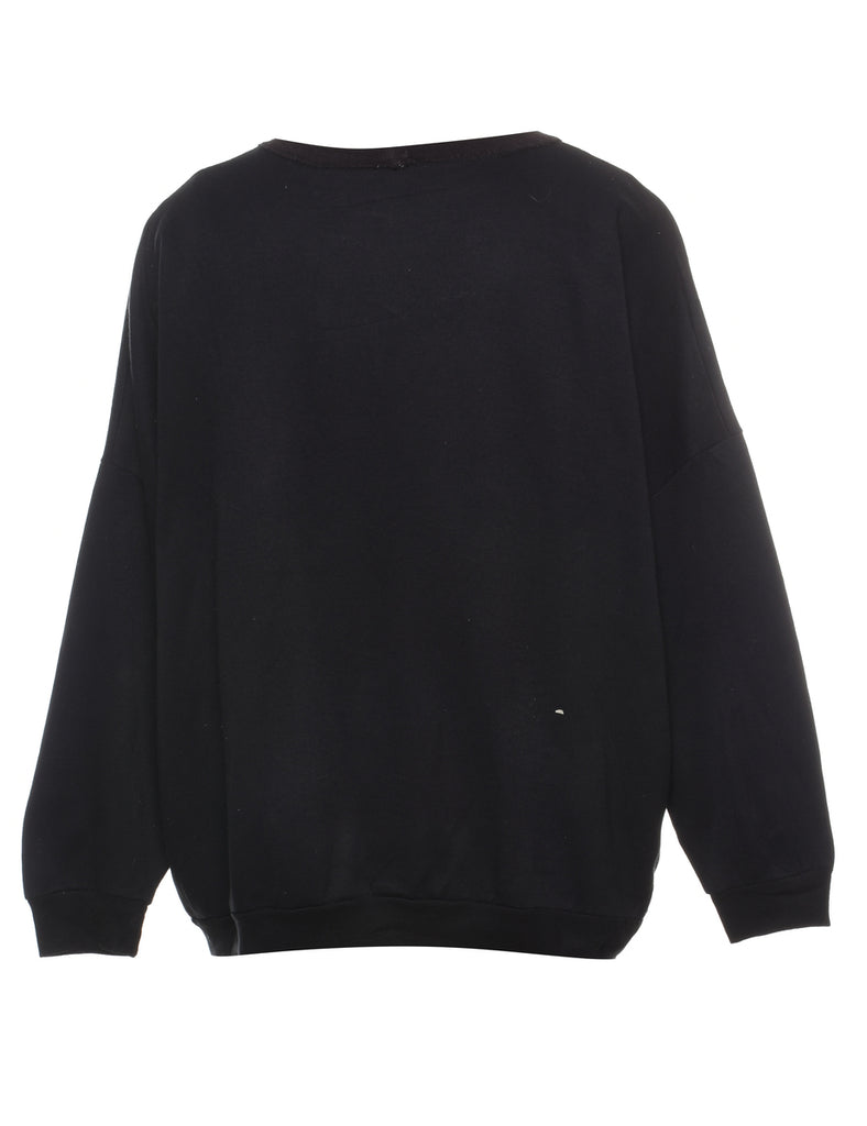 Teddy Bear Print Christmas Sweatshirt - L