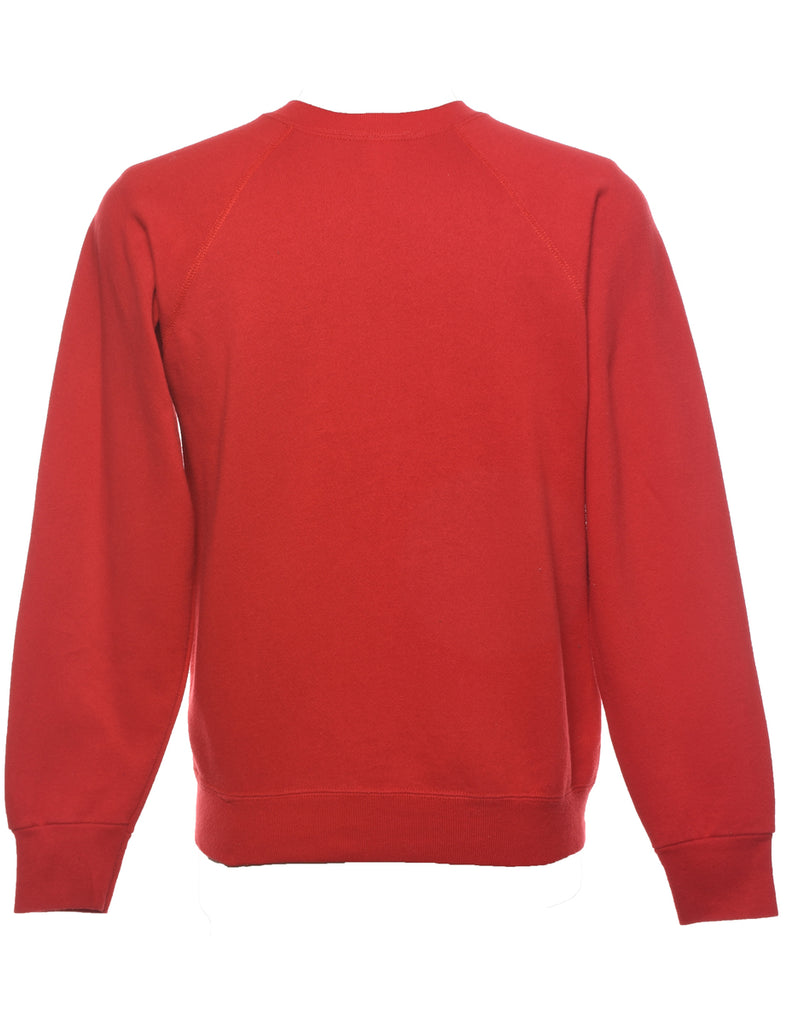 Teddy Bear Print Christmas Sweatshirt - S