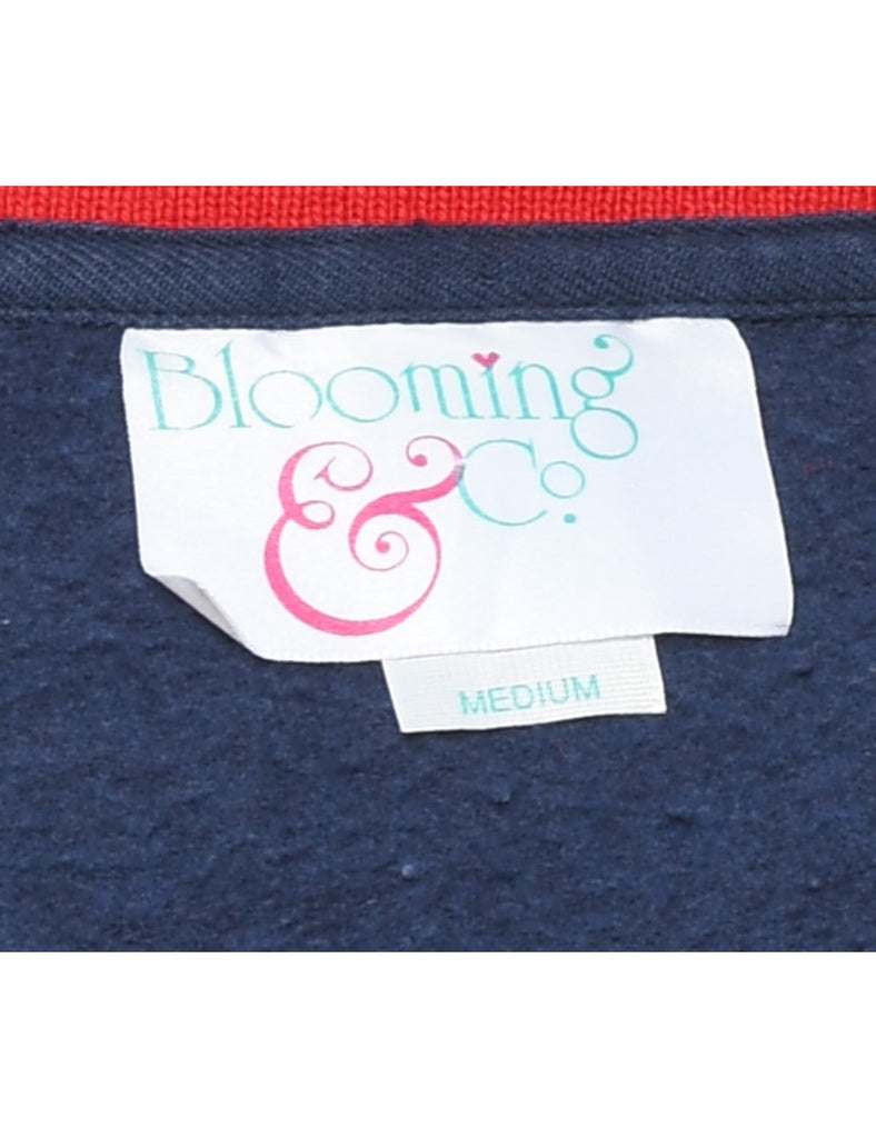 Teddy Bear Print Christmas Sweatshirt - M