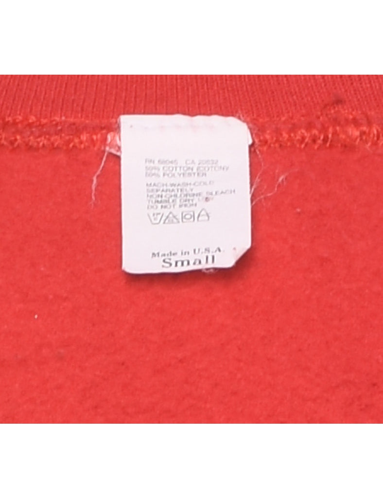 Teddy Bear Print Christmas Sweatshirt - S