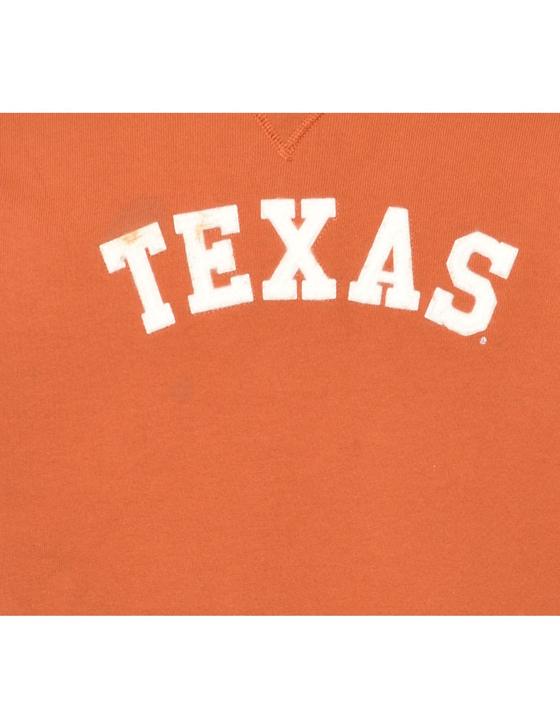 Texas Orange Printed Sweatshirt - M