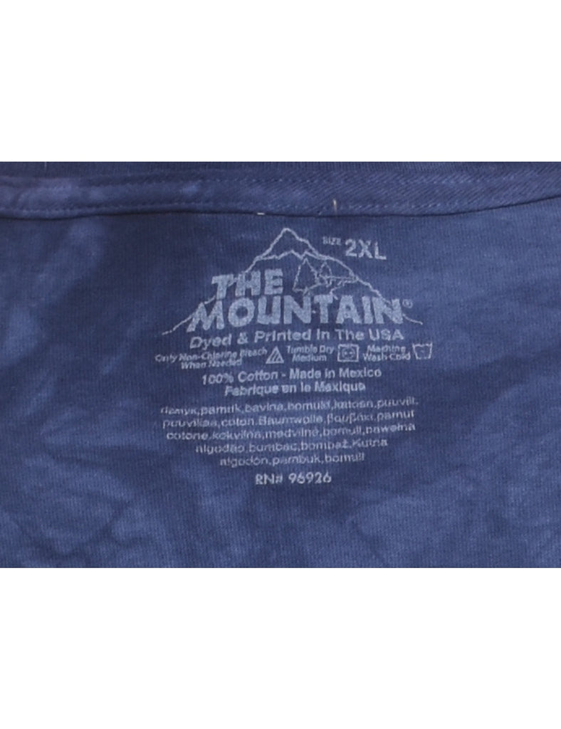 The Mountain Navy, Red & White American Flag Tie Dye T-shirt - XXL