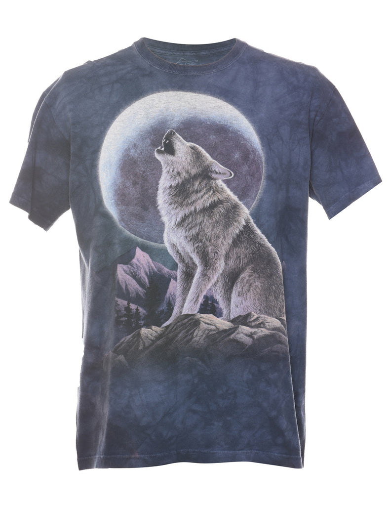 The Mountain Tie Dye Wolf Animal T-shirt - M