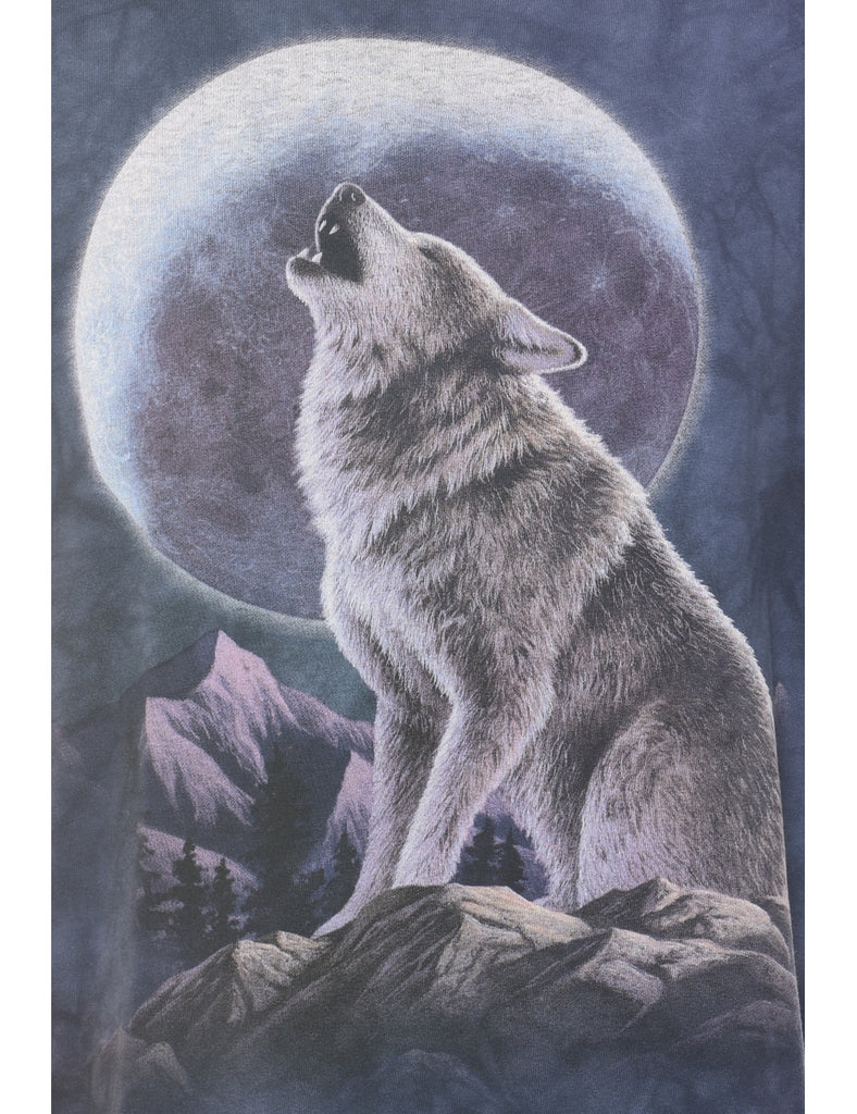 The Mountain Tie Dye Wolf Animal T-shirt - M