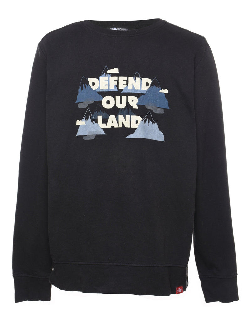 The North Face Printed Black Defend Our Land Sweatshirt - L