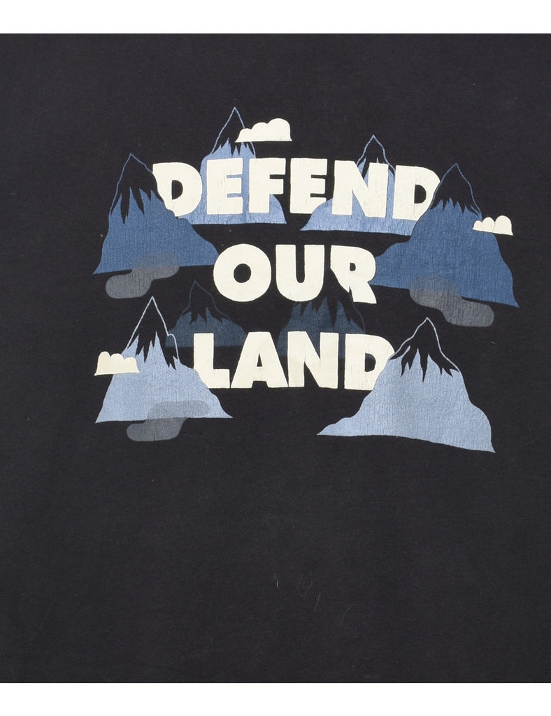 The North Face Printed Black Defend Our Land Sweatshirt - L