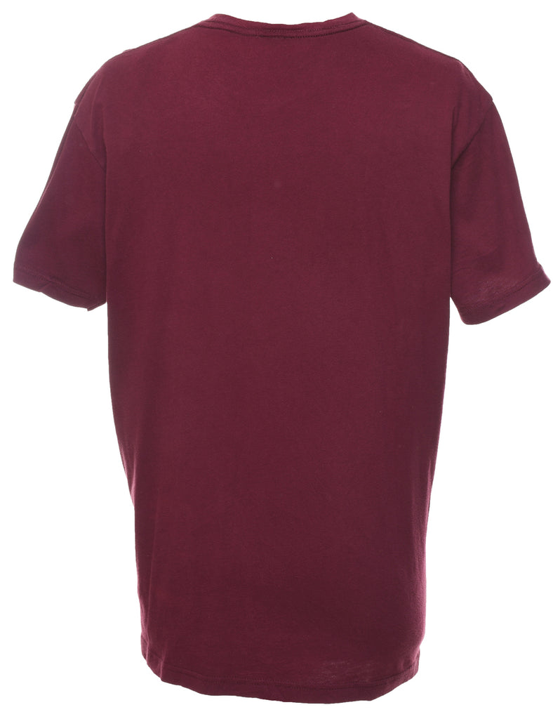 Thrasher Skateboard Magazine White & Maroon Printed T-shirt - L